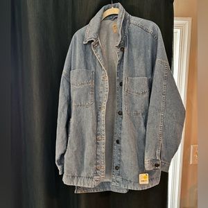Madison City Denim Jacket Solar Wash by Free People